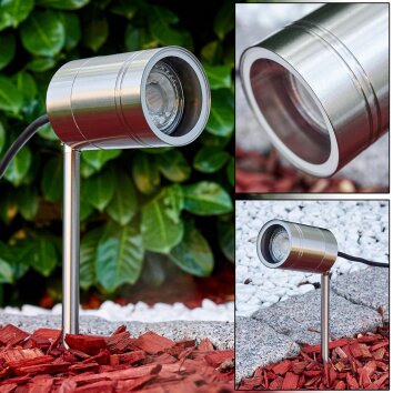 Pieu de jardin Froslev Chrome, 1 lumière