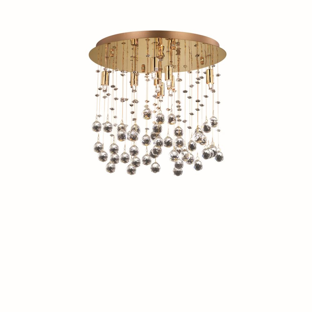 Plafonnier Ideal Lux MOONLIGHT Or, Aspect cristal, 8 lumières main product photo