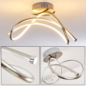 Plafonnier Wengi LED Nickel mat, 1 lumière