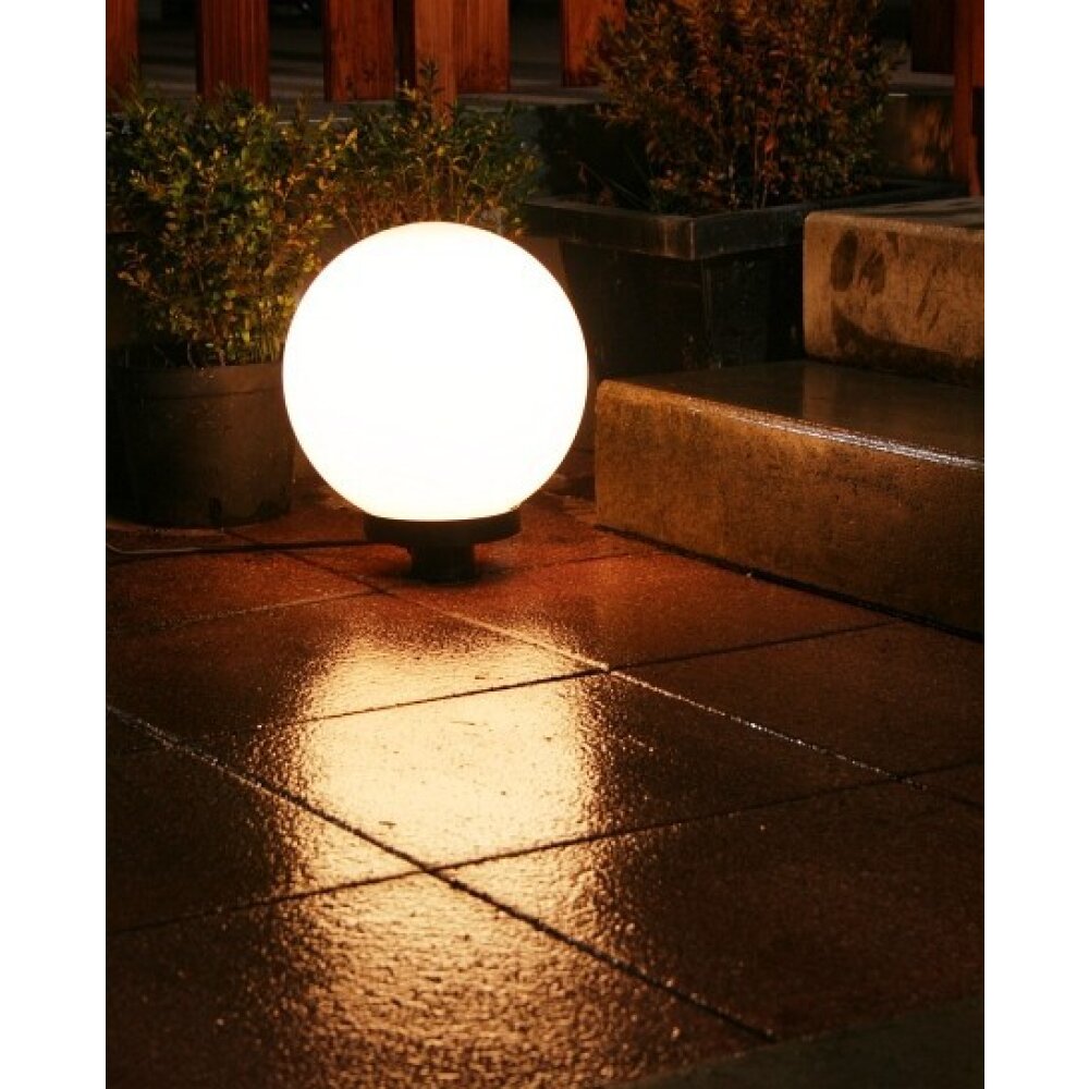 Boule lumineuse de jardin 20 cm Blanc, 1 lumière main product photo
