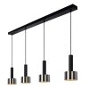 Suspension Lucide TEUN Noir, 4 lumières