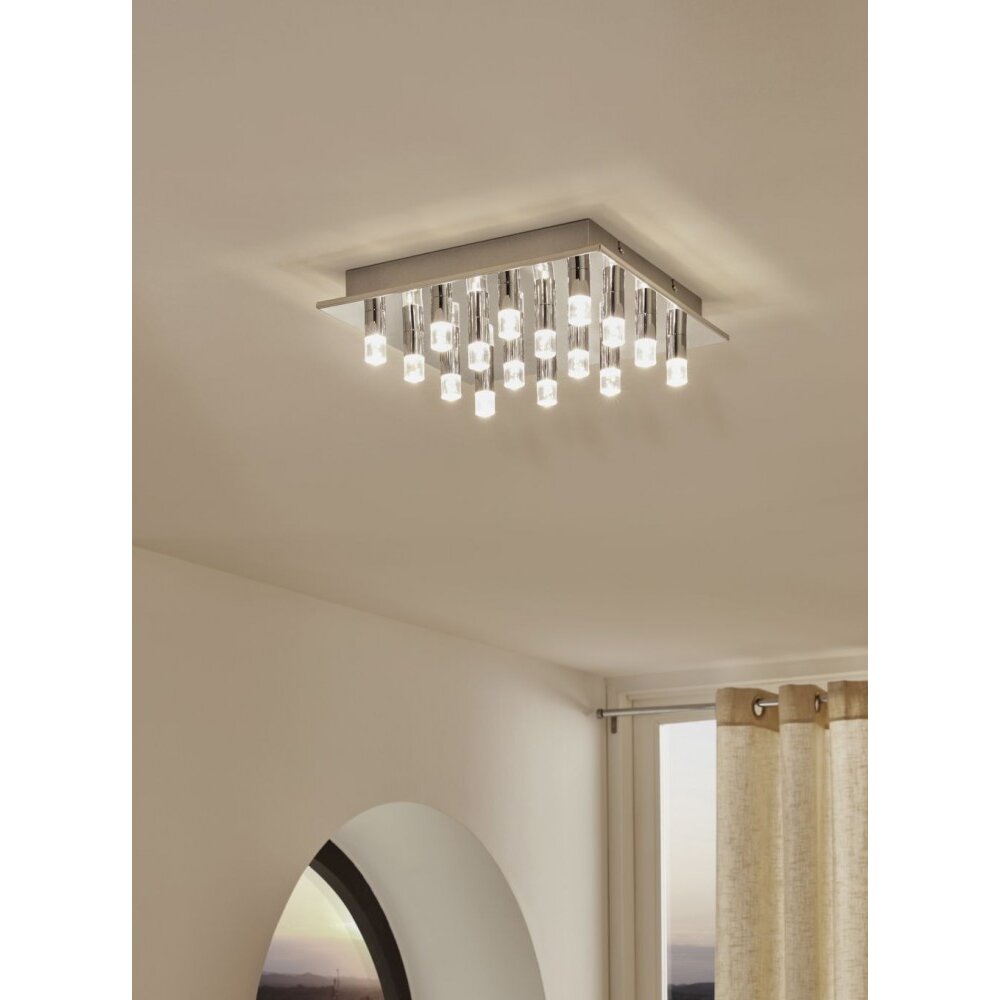 Plafonnier Eglo TEOCELO LED Chrome, 16 lumières main product photo