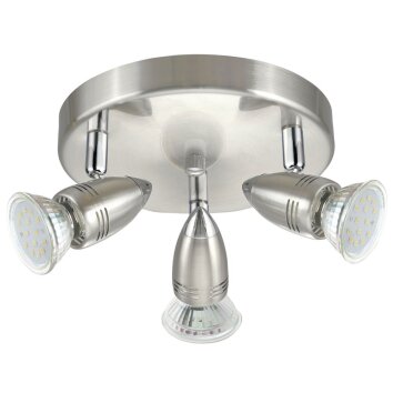 Spot de plafond Eglo MAGNUM LED Chrome, Nickel mat, 3 lumières