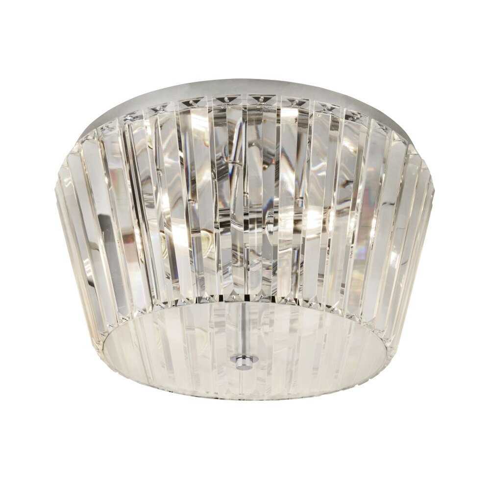 Plafonnier Searchlight TIARA Chrome, Transparent, 3 lumières main product photo
