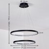 Suspension Canisteo LED Noir, 2 lumières