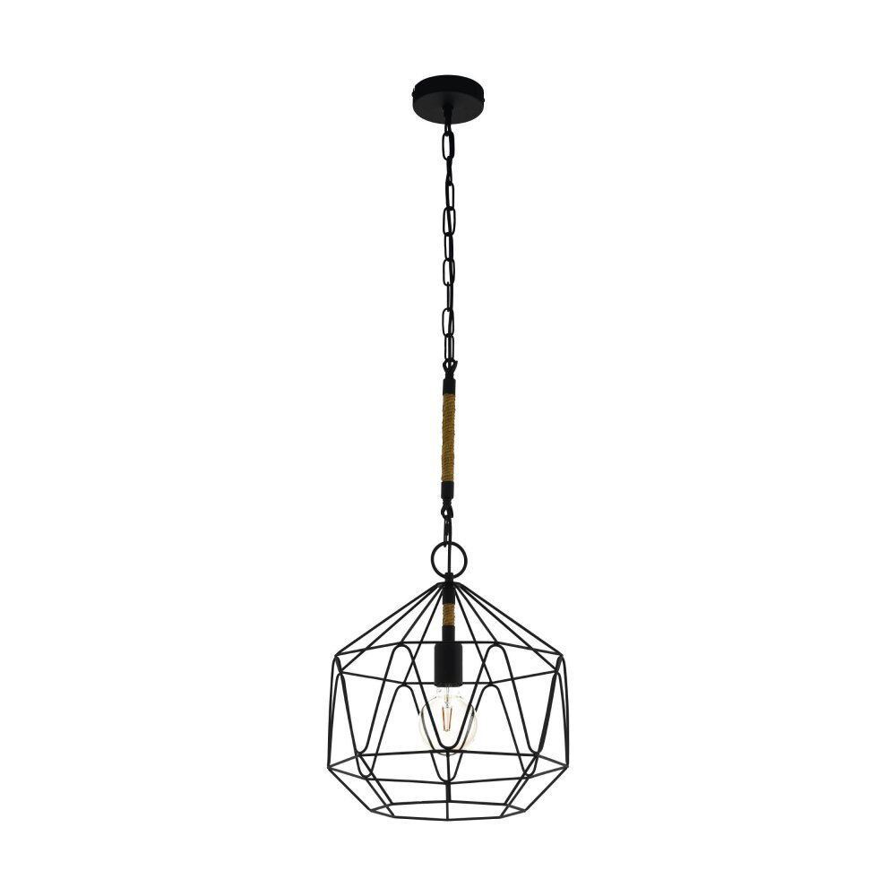 Suspension Eglo COTTINGHAM Noir, 1 lumière main product photo