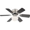 Ventilateur de plafond Globo Ugo Bois clair, Nickel mat, 1 lumière