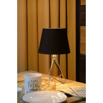 Lampe de table Lucide GITTA Chrome, 1 lumière