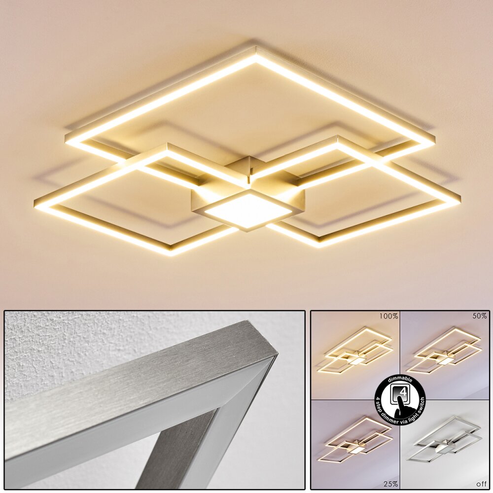 Plafonnier Narpes LED Nickel mat, 1 lumière main product photo