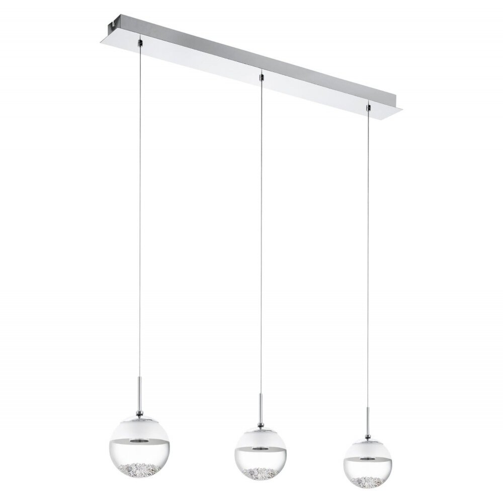 Lampe suspendue Eglo MONTEFIO 1 LED Chrome, Aspect cristal, 3 lumières main product photo