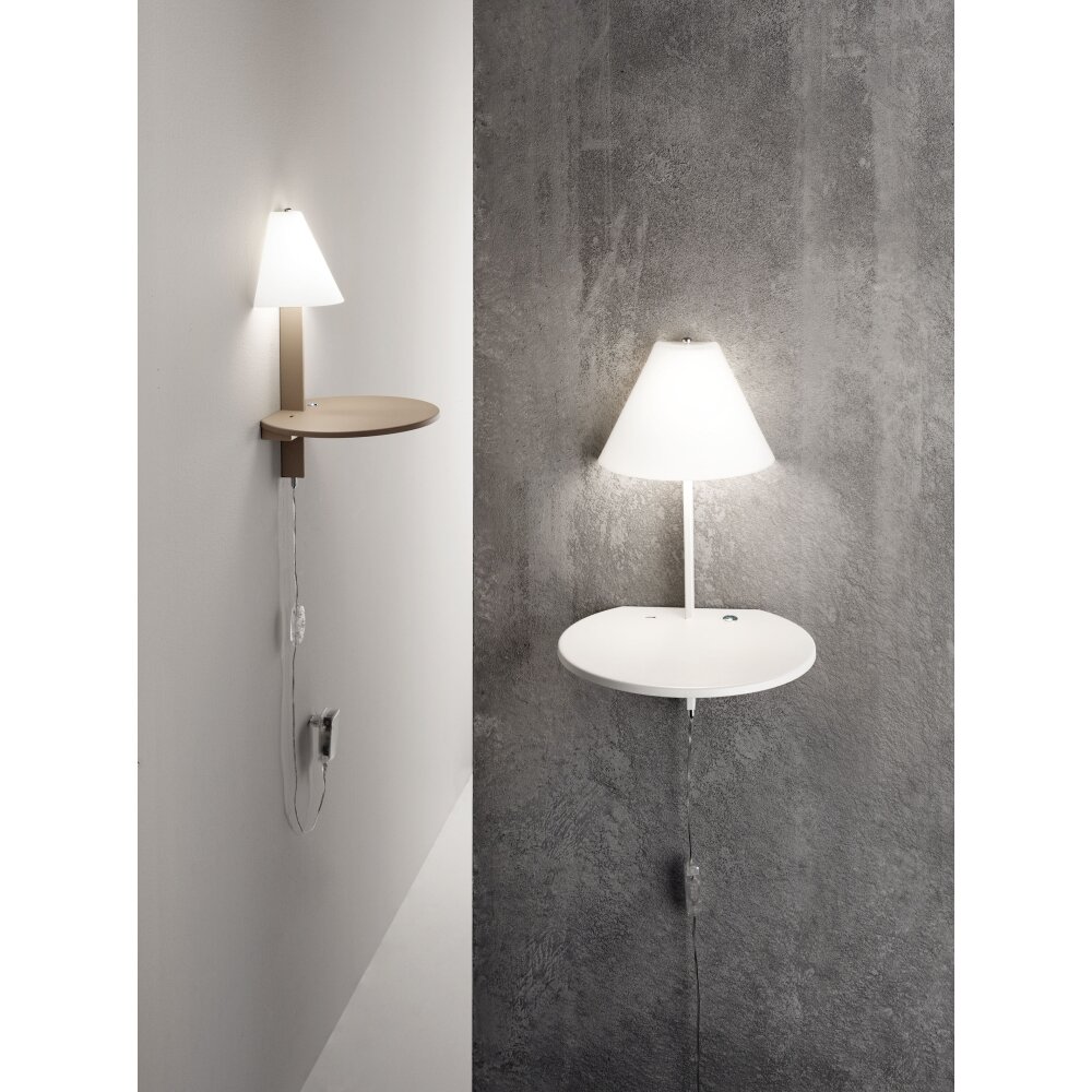 Applique murale Fabas Luce Goodnight LED Blanc, 1 lumière main product photo