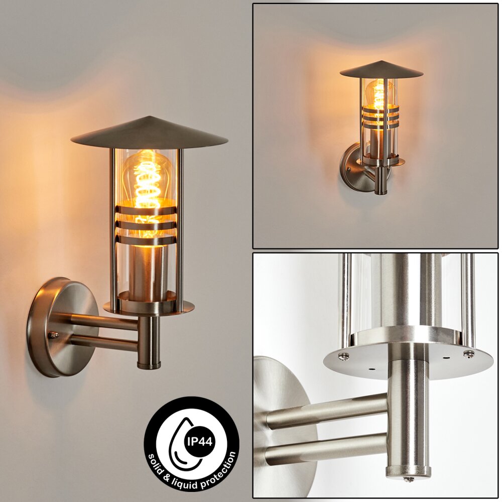 Applique extérieure Forli Acier inoxydable, Transparent, 1 lumière main product photo
