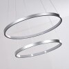 Suspension Canisteo LED Argenté, 2 lumières