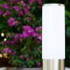 Caserta Lampadaire, Eclairage de chemin couleur acier inoxydable, Blanc, 1 lumière