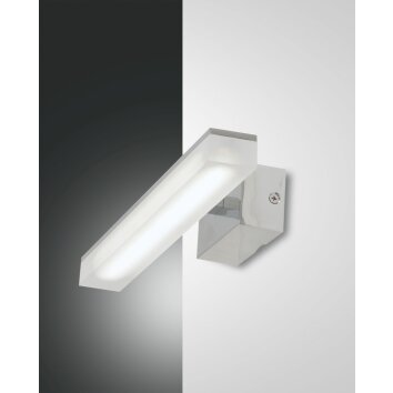 Applique murale Fabas Luce Saura LED Chrome, 1 lumière