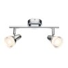 Spot de plafond Globo Alaska LED Chrome, 2 lumières