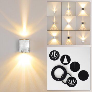 Applique murale d'extérieur Orsa LED Zingué, 2 lumières