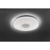 Plafonnier Leuchten-Direkt JONAS LED Acier brossé, Blanc, 1 lumière, Télécommandes