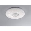 Plafonnier Leuchten-Direkt JONAS LED Acier brossé, Blanc, 1 lumière, Télécommandes