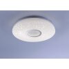 Plafonnier Leuchten-Direkt JONAS LED Acier brossé, Blanc, 1 lumière, Télécommandes
