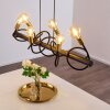 Suspension Hovslund Noir doré, 6 lumières