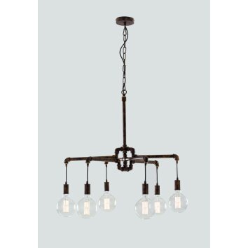 Suspension Lutec AMACORD Brun, 6 lumières