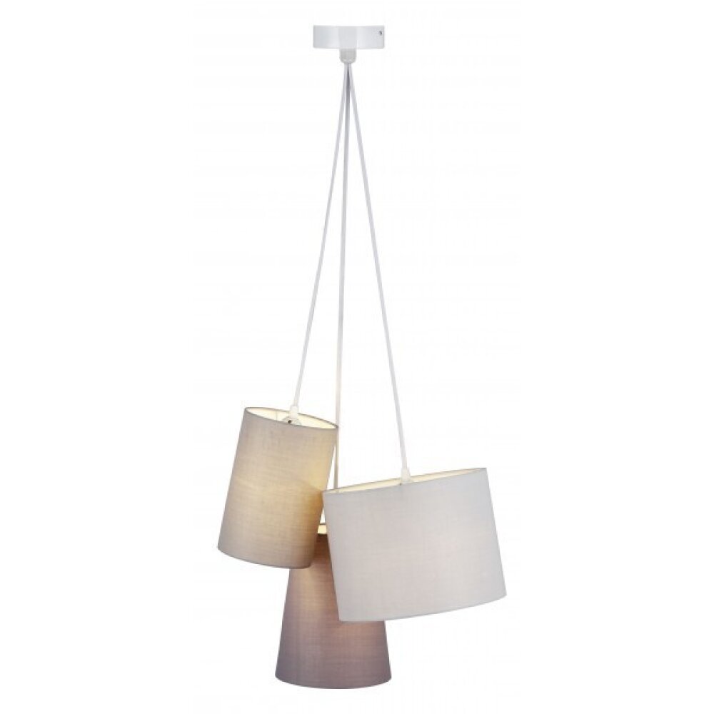 Suspension Brilliant Trial Gris, 3 lumières main product photo