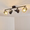 Plafonnier Jonsered LED Noir, 4 lumières