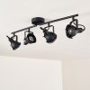 Plafonnier Jonsered LED Noir, 4 lumières