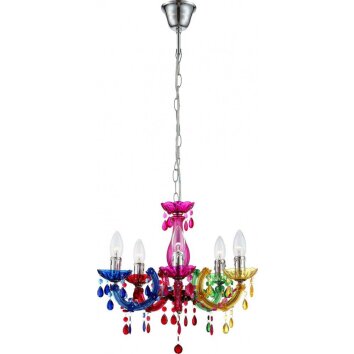 Lustre Globo Multicolore, 5 lumières