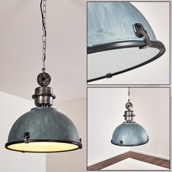 Suspension Ilvy Gris, Argenté, 1 lumière