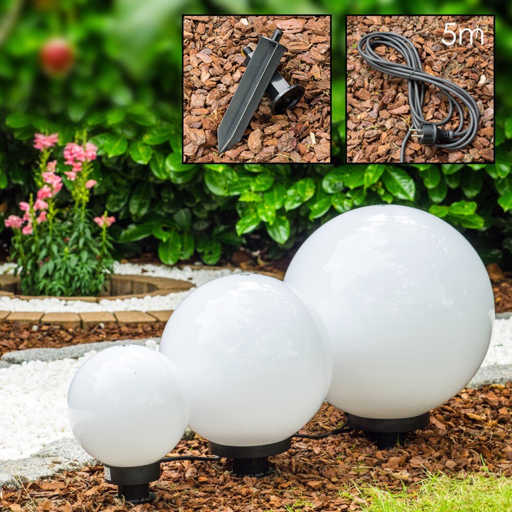 Set de boules lumineuses Miau Blanc, 3 lumières main product photo