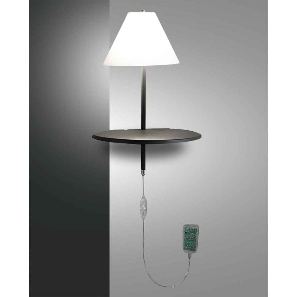 Applique murale Fabas Luce Goodnight LED Anthracite, 1 lumière main product photo