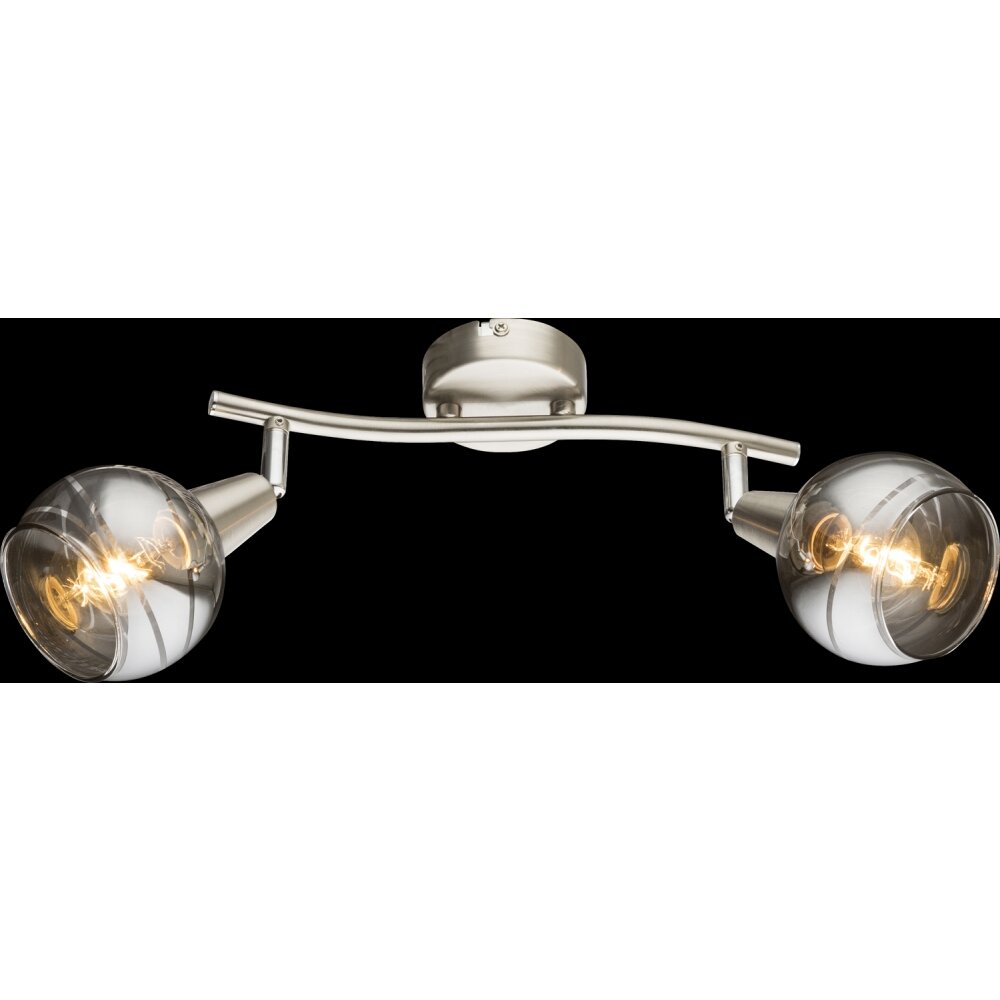 Spot de plafond Globo ROMAN LED Nickel mat, 2 lumières main product photo