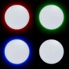 Plafonnier Brilliant Edna LED Chrome, 1 lumière, Télécommandes, Changeur de couleurs