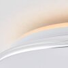 Plafonnier Brilliant Edna LED Chrome, 1 lumière, Télécommandes, Changeur de couleurs