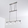 Suspension Bamenda Nickel mat, 4 lumières
