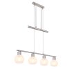 Suspension Globo WILLY Nickel mat, 4 lumières