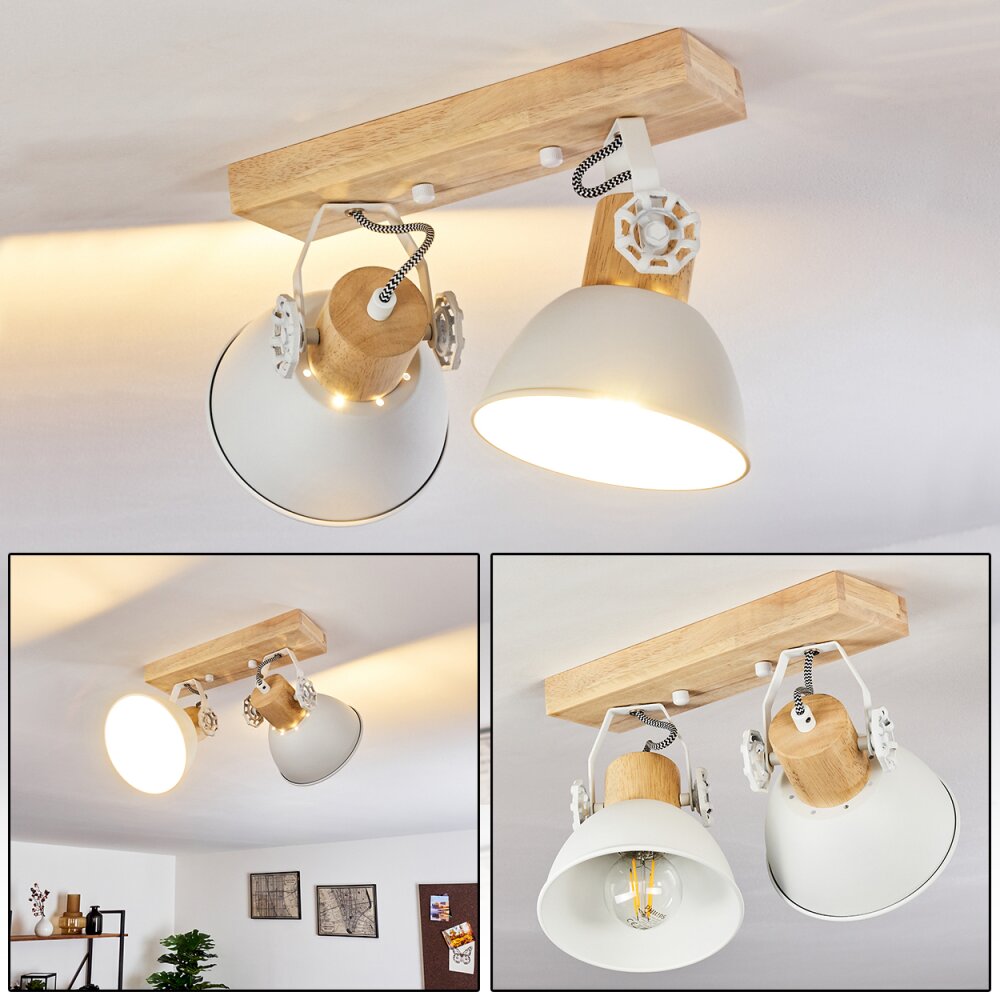 Plafonnier Orny Blanc, 2 lumières main product photo