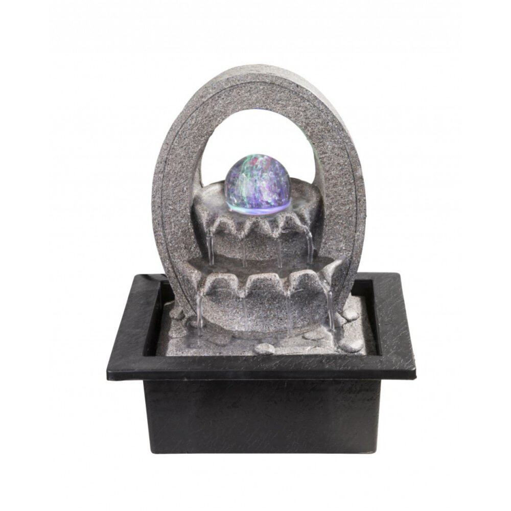 Fontaine Globo ALBERT LED Gris, 4 lumières, Changeur de couleurs main product photo
