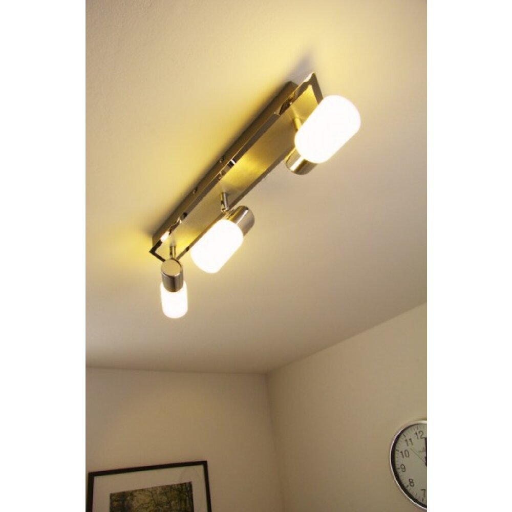 Plafonnier Trio 8214 LED Aluminium, Chrome, Acier inoxydable, 3 lumières main product photo