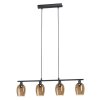 Suspension Eglo ZABALEA Noir, 4 lumières
