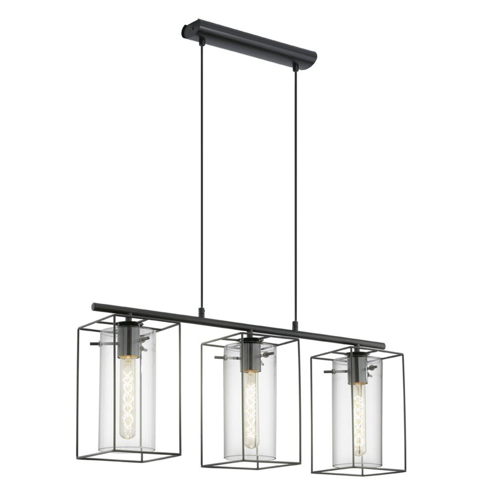 Lampe suspendue Eglo LONCINO Noir, 3 lumières main product photo
