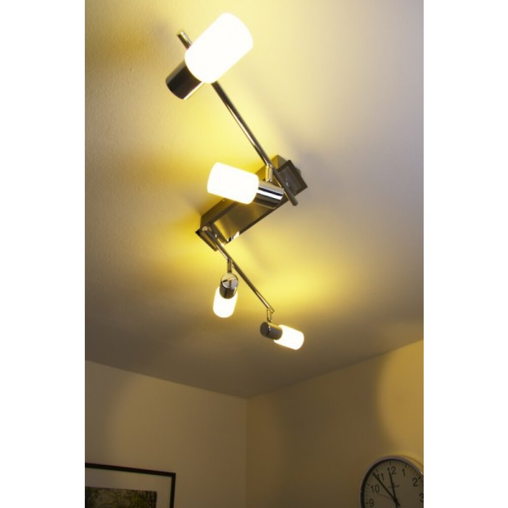 Plafonnier Trio 8214 LED Aluminium, Chrome, Acier inoxydable, 4 lumières main product photo