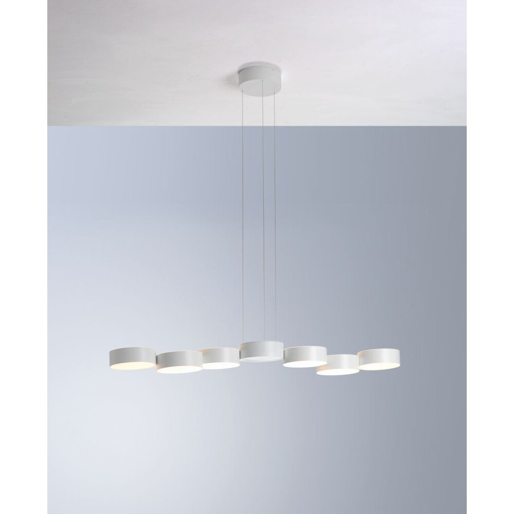 Suspension Bopp TOUCH LED Blanc, 6 lumières main product photo