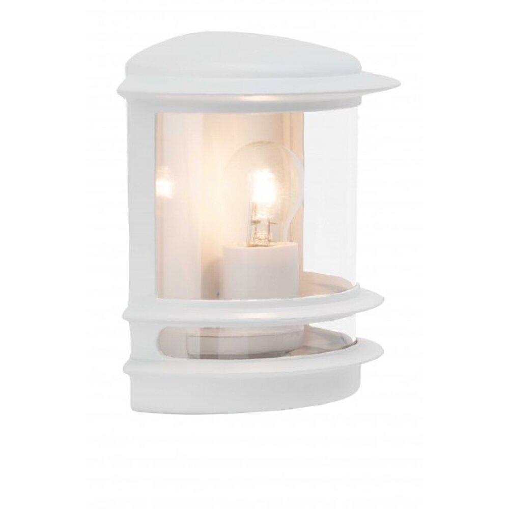 Applique murale d'extérieur Brilliant Hollywood Blanc, 1 lumière main product photo