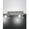 Plafonnier Fabas Luce Niko LED Nickel mat, 2 lumières