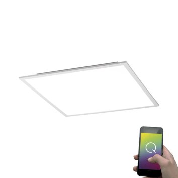 Plafonnier Paul Neuhaus Q-Flag LED Blanc, 1 lumière, Télécommandes