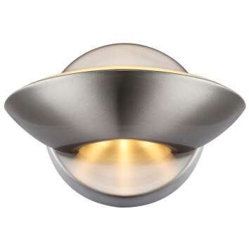 Applique murale Globo Sammy LED Nickel mat, 2 lumières