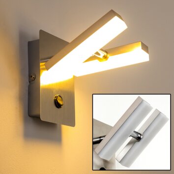 Applique murale Sakami LED Nickel mat, 2 lumières